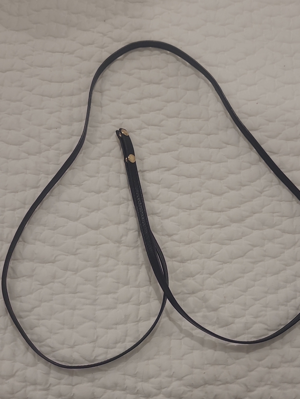 Coach Thin Leather Strap Black